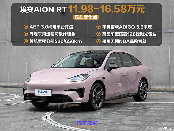 售价11.98万起 埃安AION RT正式上市