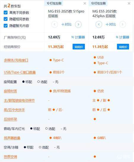 最长续航525km 上汽名爵MG ES5应该怎么选？