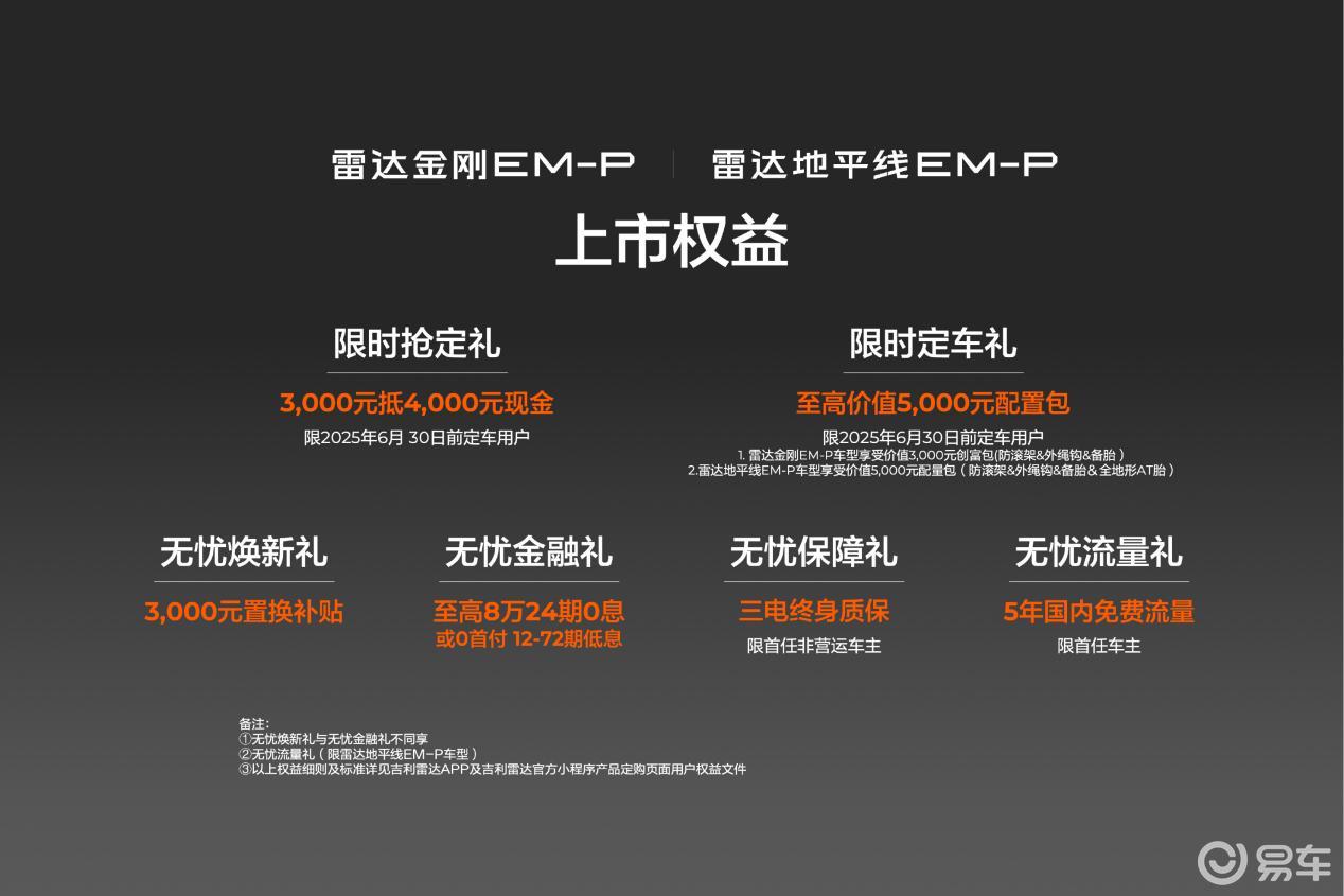 吉利雷达两款超级电混皮卡上市，续航破千加速6秒级
